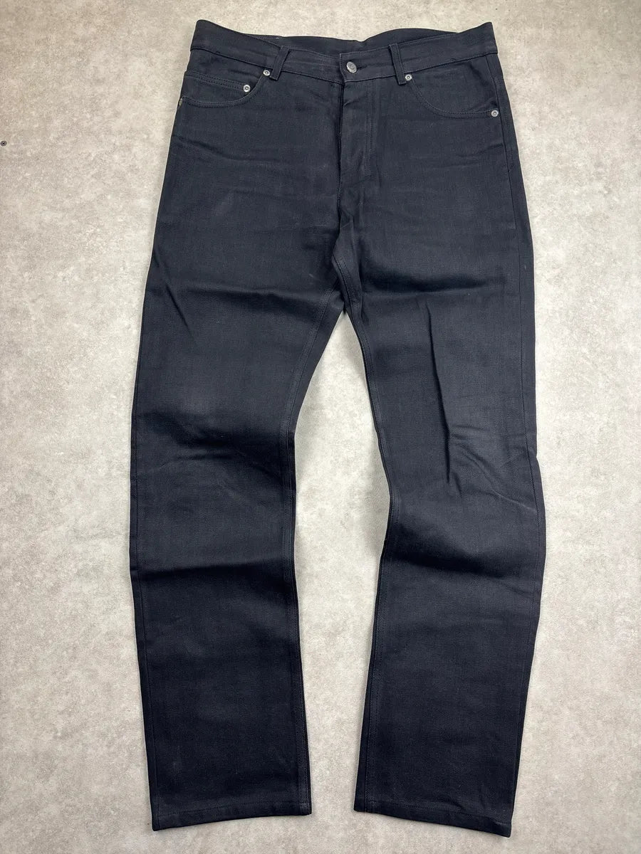 AW2011 Yves Saint Laurent Black Denim Logo Sample Jeans uXlEGtPe 0