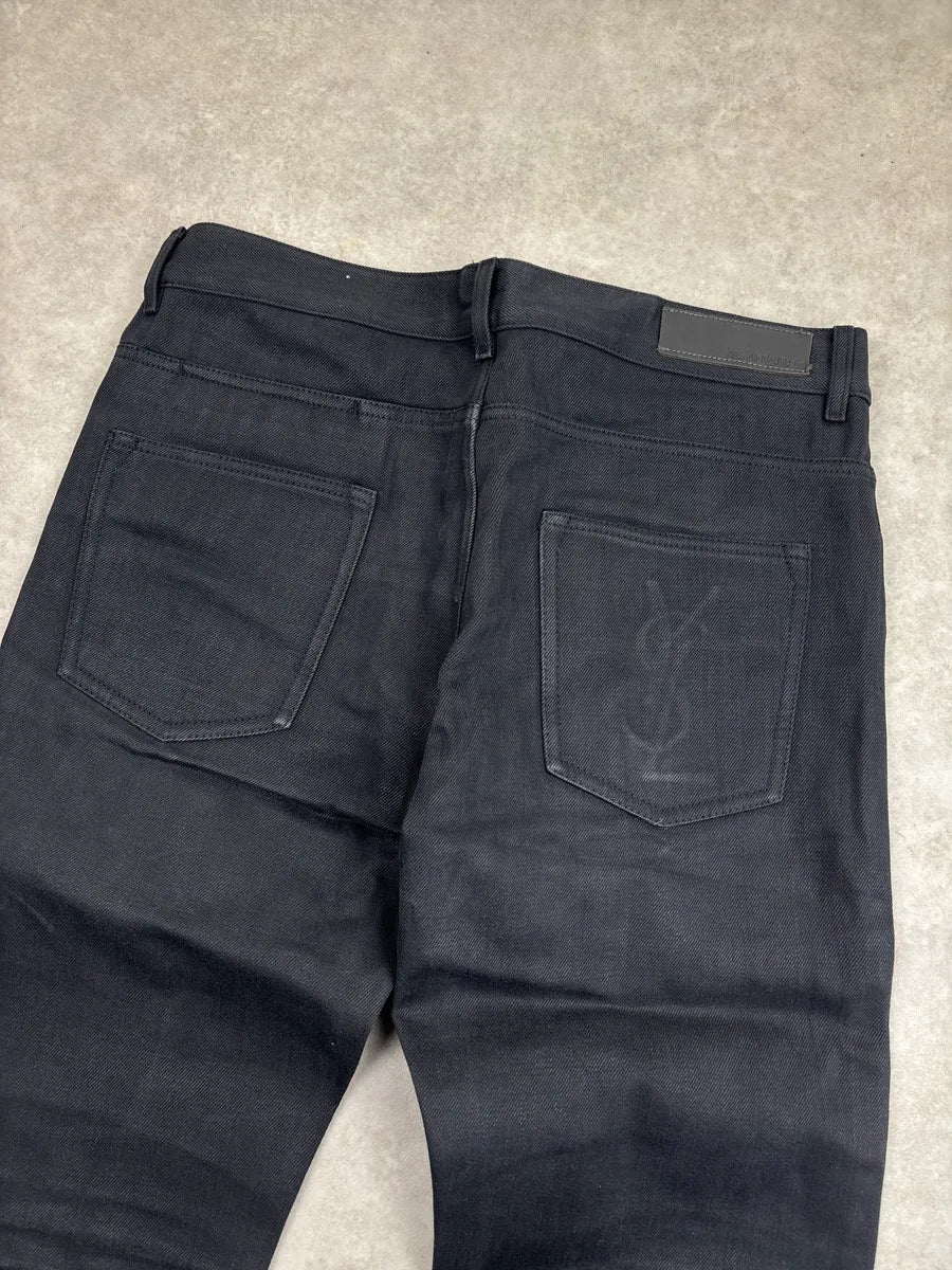 AW2011 Yves Saint Laurent Black Denim Logo Sample Jeans uXlEGtPe 8