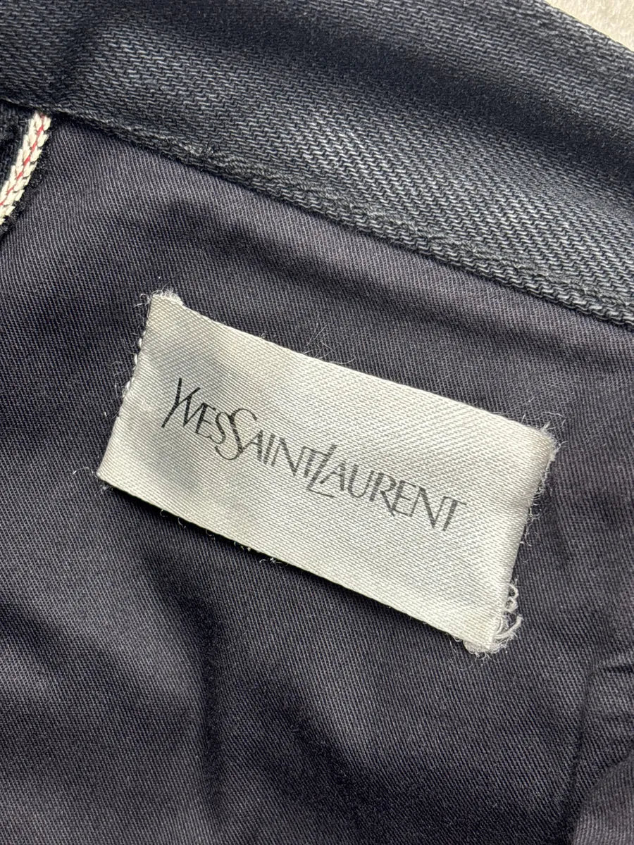AW2011 Yves Saint Laurent Black Denim Logo Sample Jeans uXlEGtPe 11