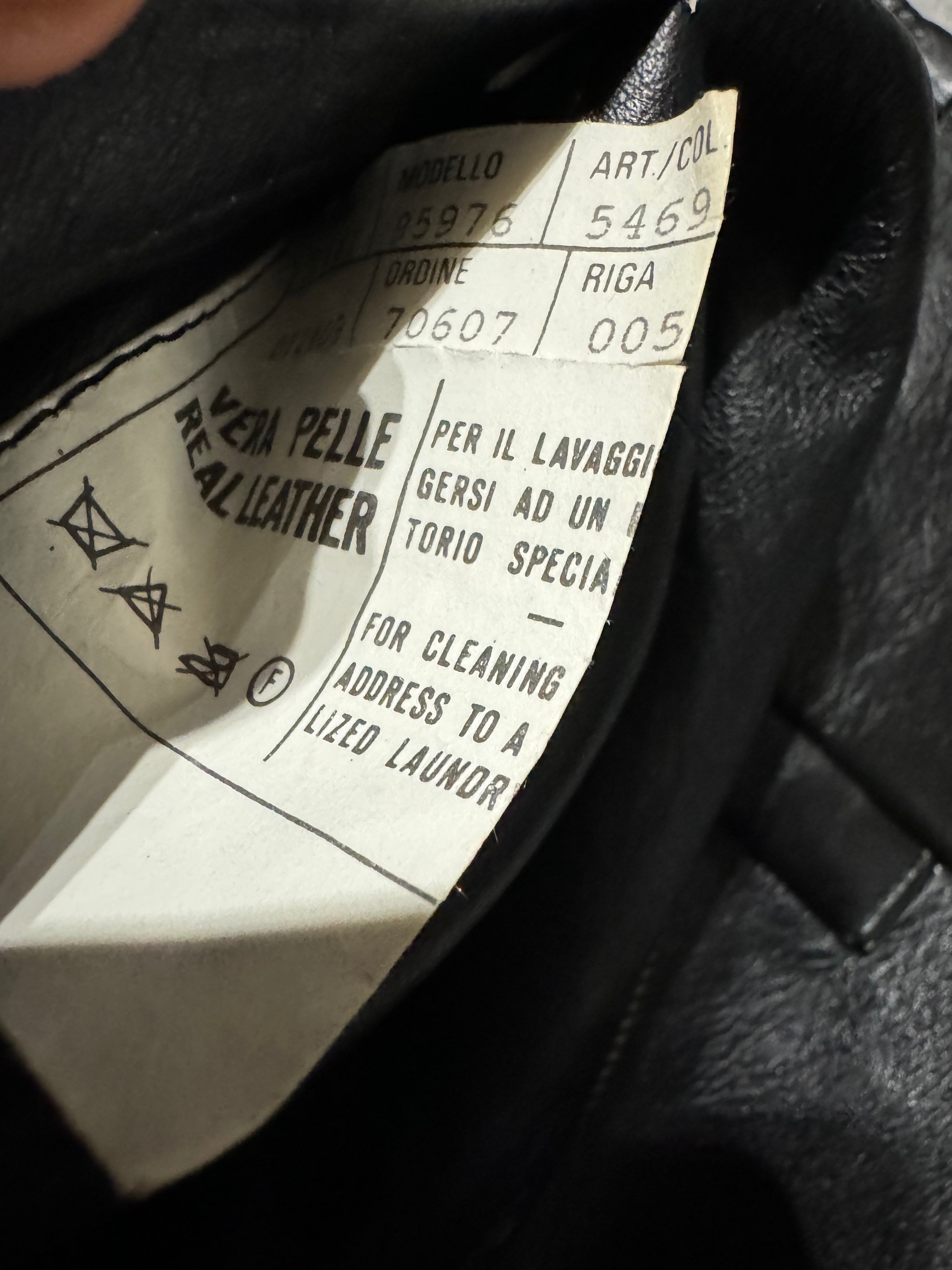 AW1994 Dolce & Gabbana Black Premium Leather Biker Vest (S/M) - 8