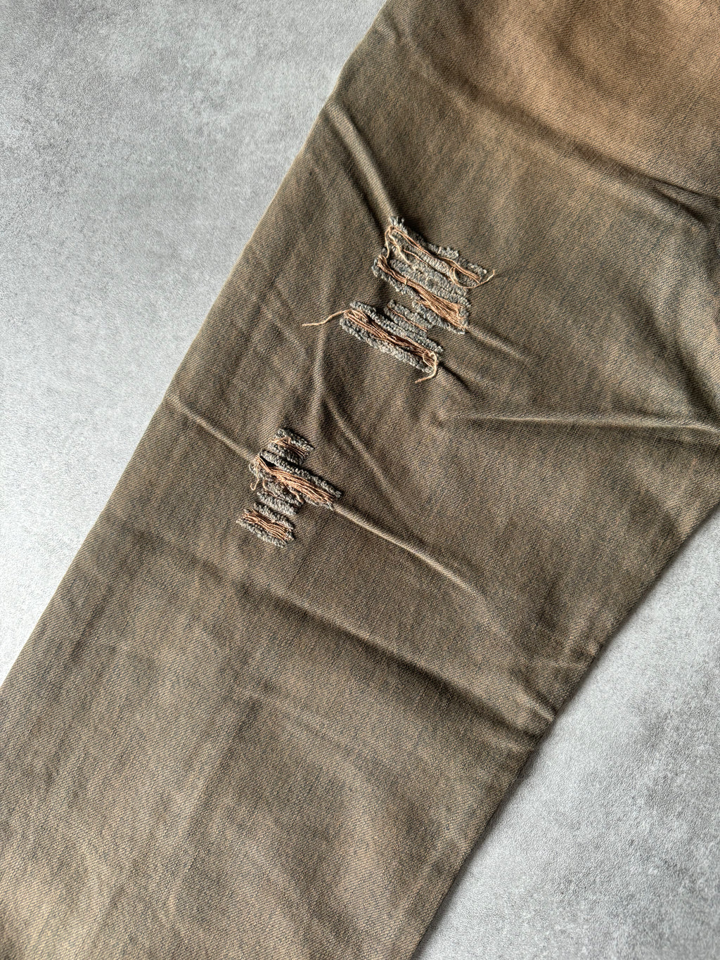 SS2005 Cavalli Faded Blue Hysteric Acid Distressed Straight Jeans  (L) - 3