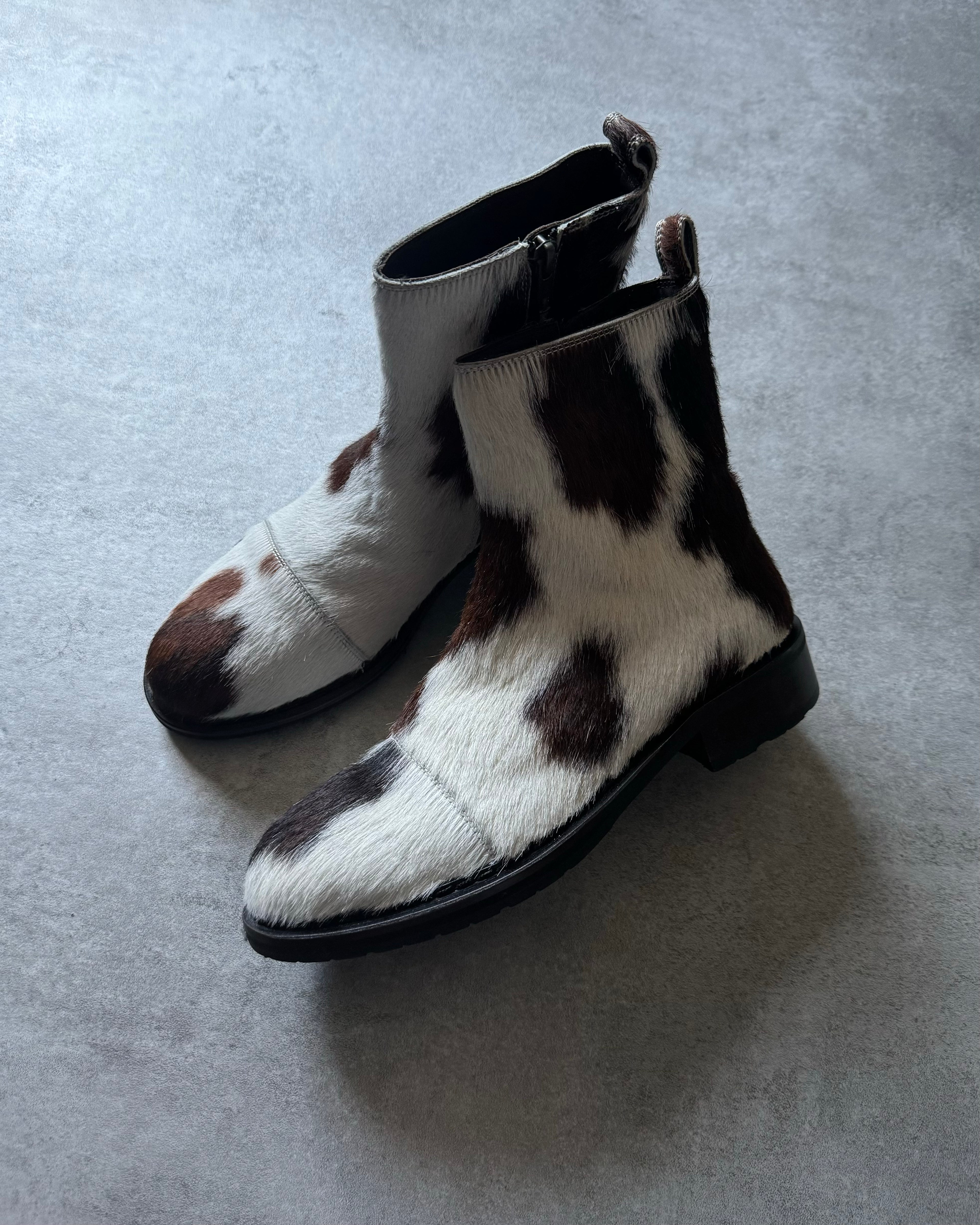 Ann Demeulemeester Pony Hair Fur Boots Cow Effect (38) - 3