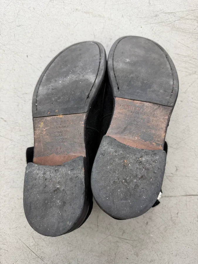 Uber Alles Black Eroded Suede Leather Side Zips Boots  SwOSqyi 9