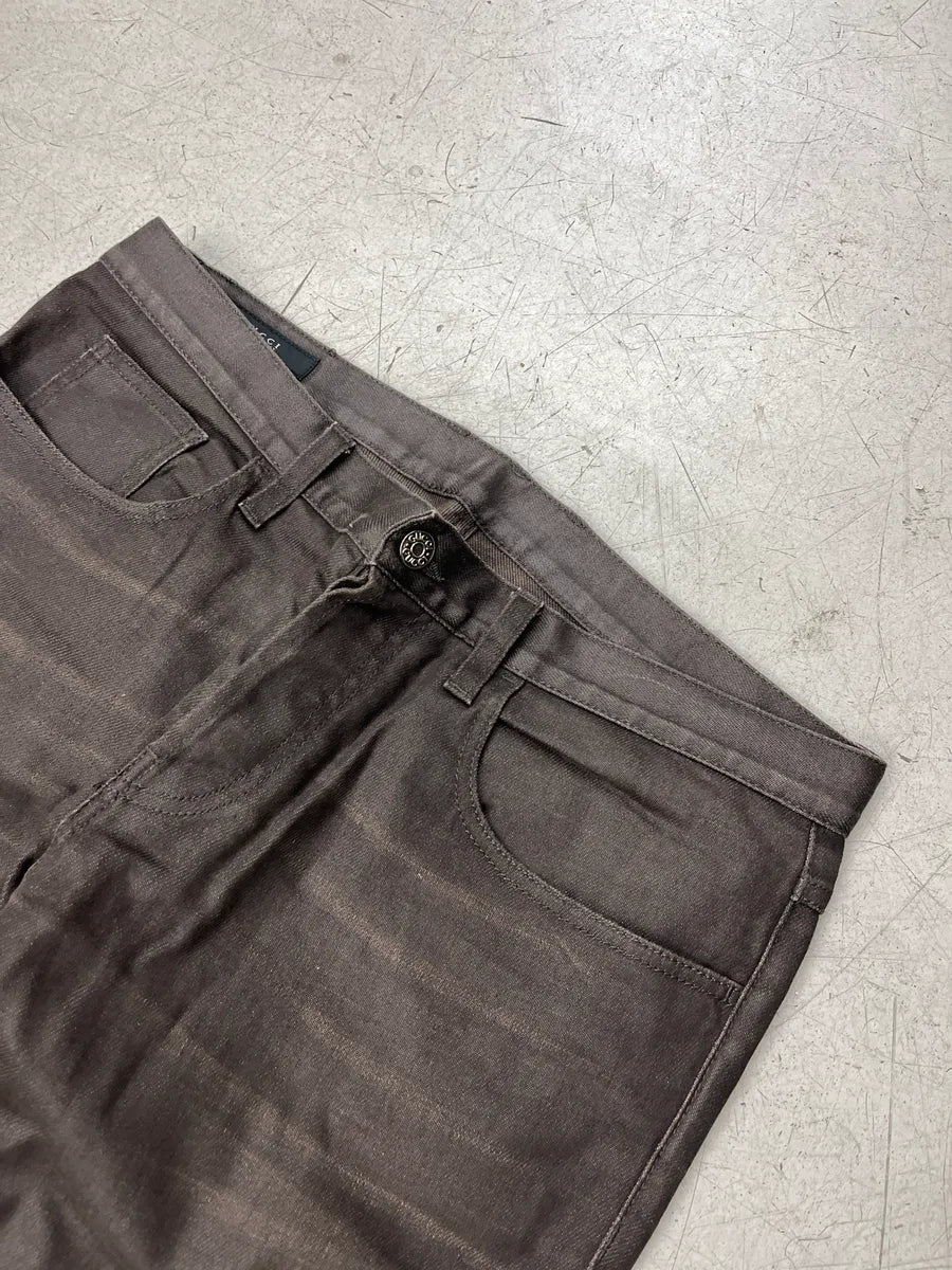 Gucci Brown Faded Skinny Denim Jeans ucRcVsnR 6