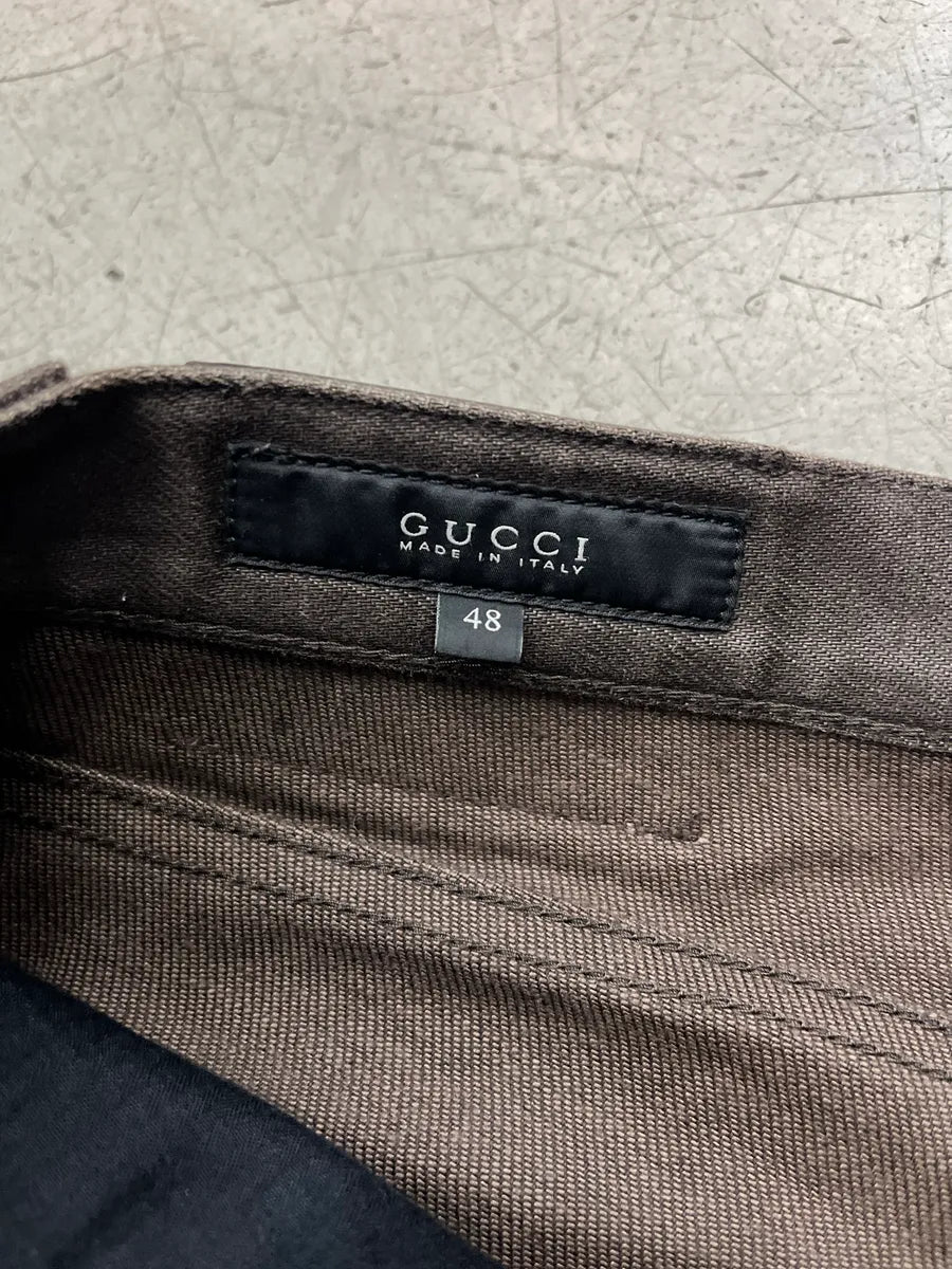 Gucci Brown Faded Skinny Denim Jeans ucRcVsnR 11
