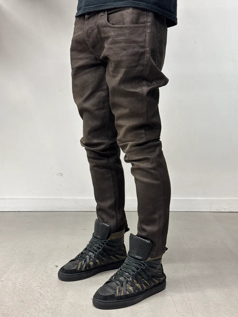 Gucci Brown Faded Skinny Denim Jeans ucRcVsnR 3