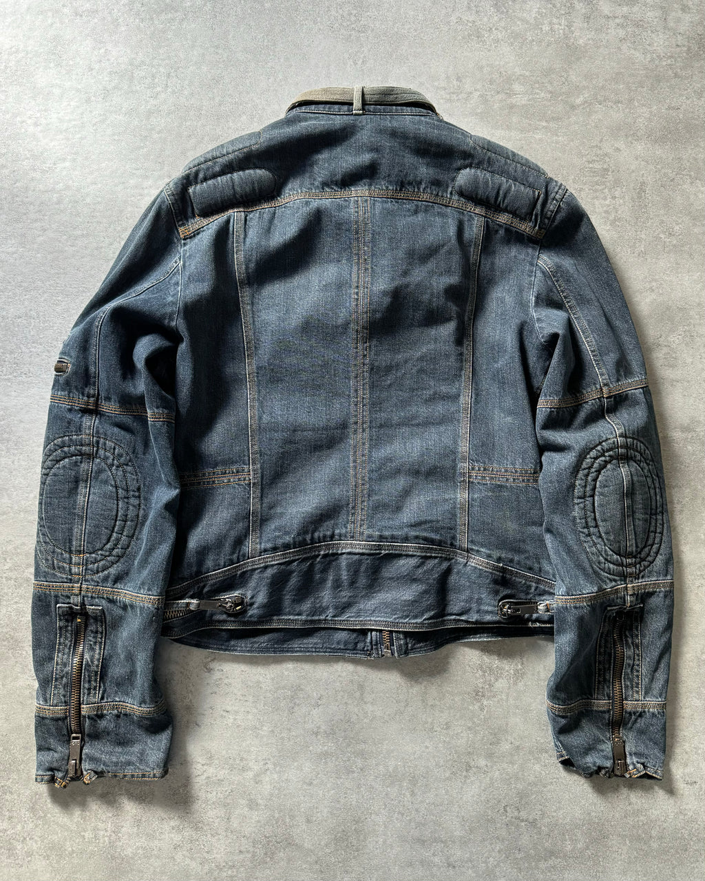 AW2004 Dolce & Gabbana Astro Denim Biker Jacket (L) – Dolce Vita Hub AW2004 Dolce & Gabbana Astro Denim Biker Jacket (L) – Dolce Vita Hub