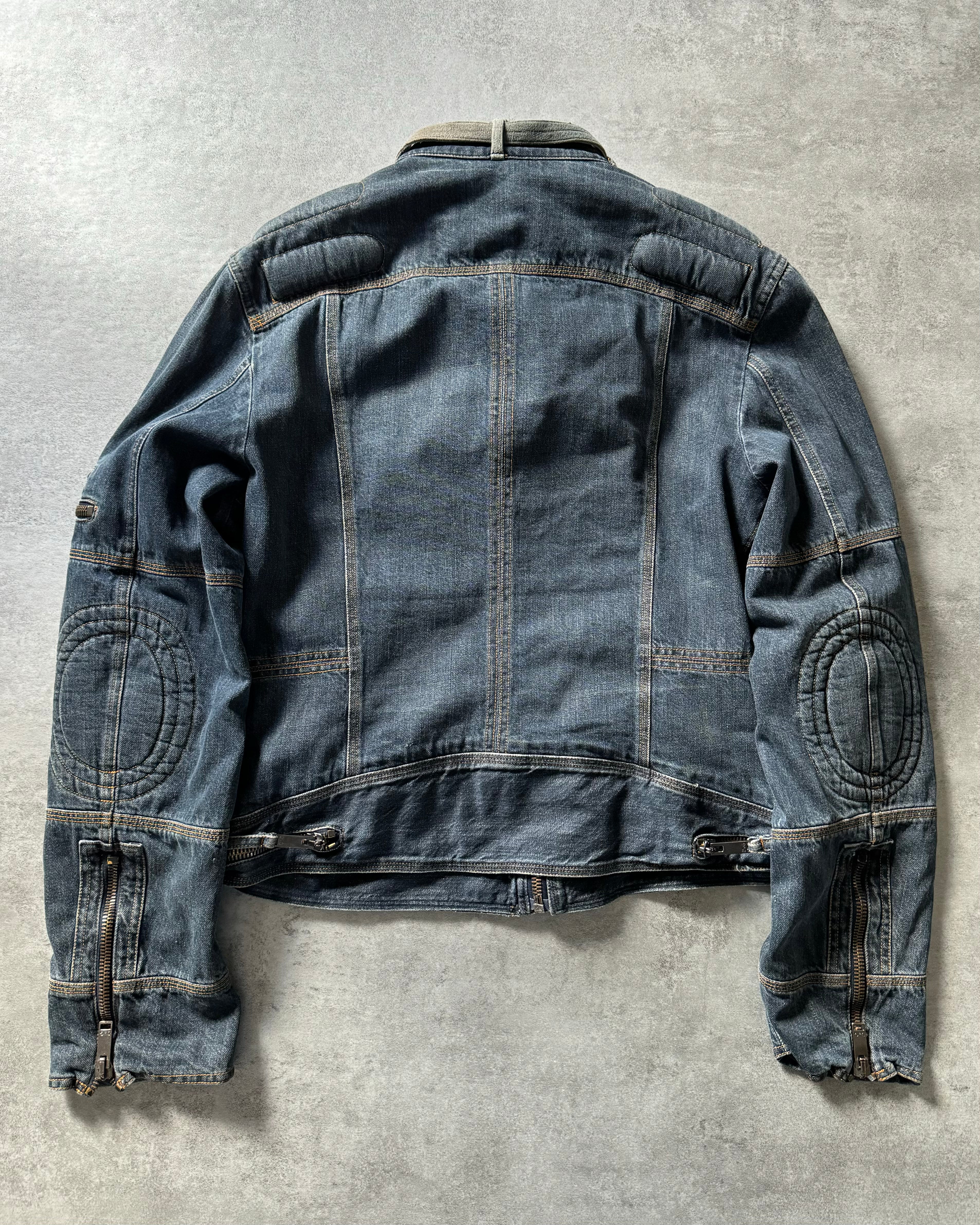 AW2004 Dolce & Gabbana Astro Denim Biker Jacket (L) – Dolce Vita Hub
