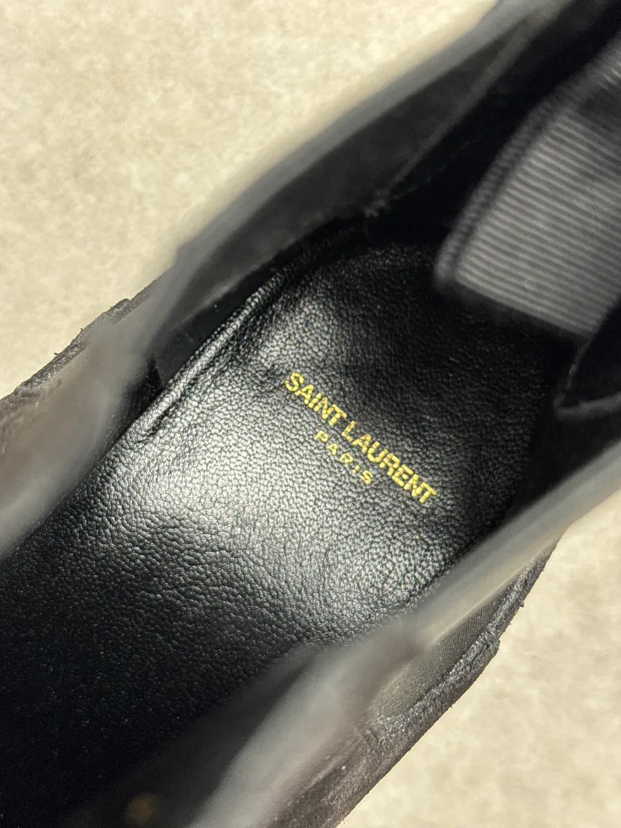 2010s Saint Laurent Paris Black Suede Chelsea Boots udorQZvv 9