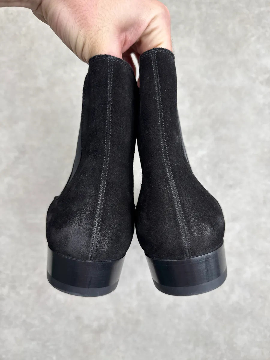 2010s Saint Laurent Paris Black Suede Chelsea Boots udorQZvv 6