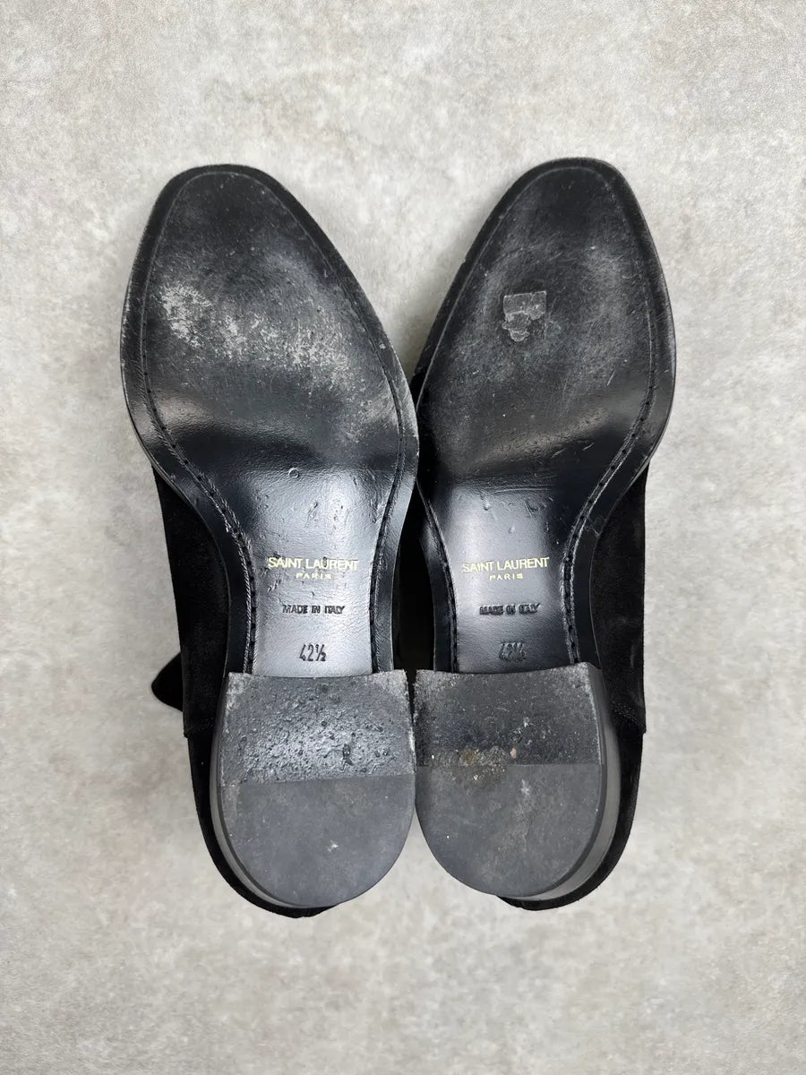 2010s Saint Laurent Paris Black Suede Chelsea Boots udorQZvv 7