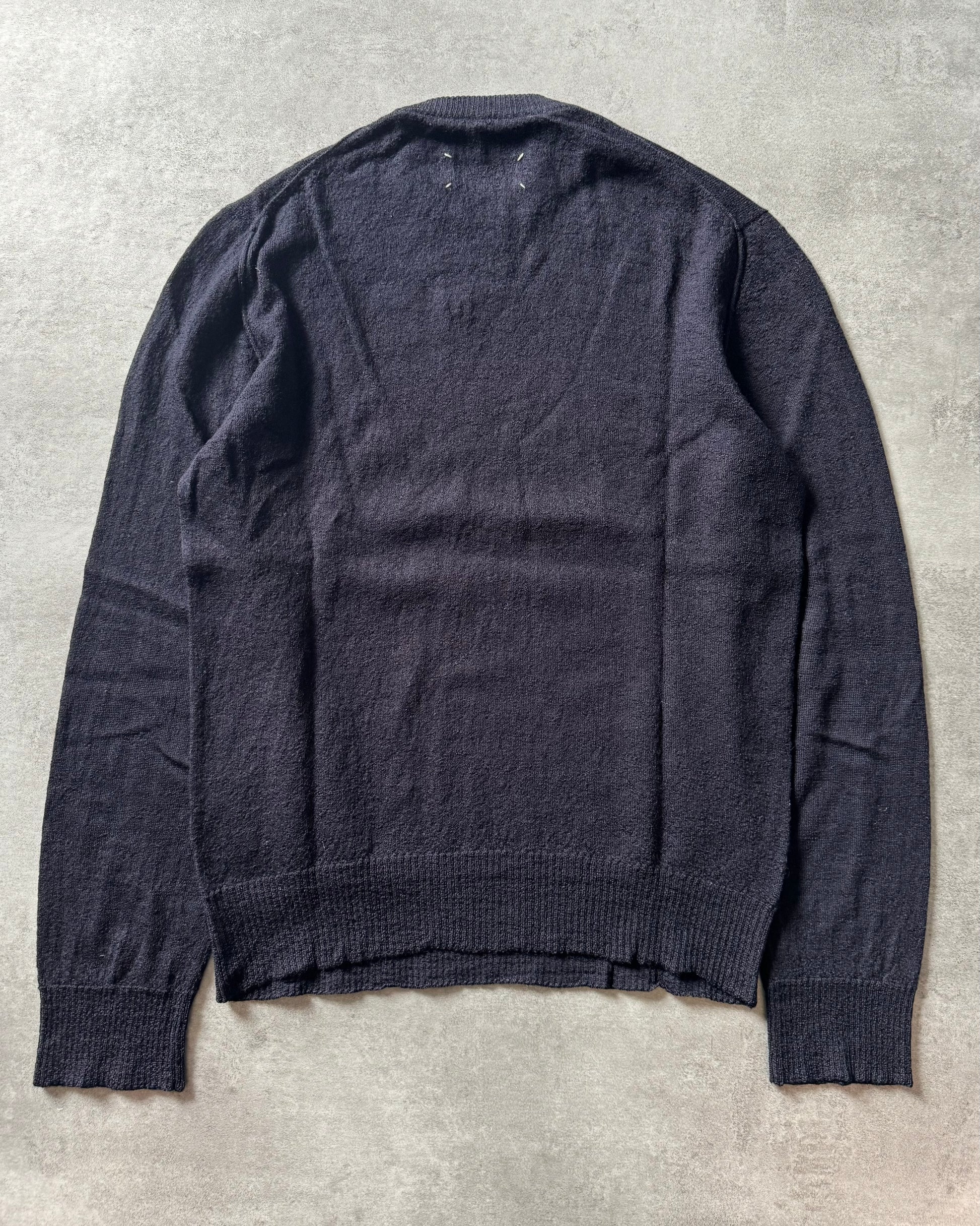 2000s Maison Martin Margiela Navy Wool Sweater (L) - 2