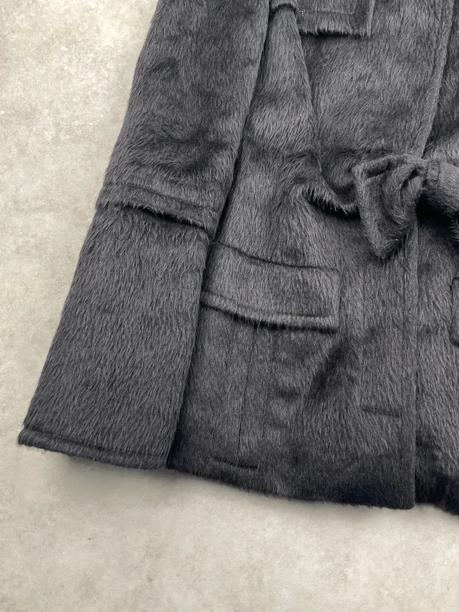 AW2004 Gucci Dark Grey Alpaca Wool Belted Coat by Tom Ford umeAGWfr 7