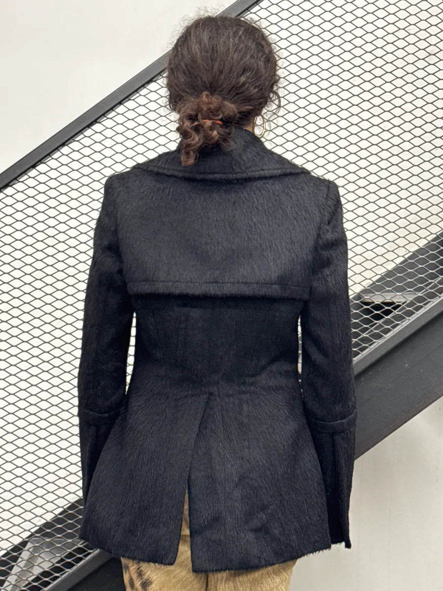 AW2004 Gucci Dark Grey Alpaca Wool Belted Coat by Tom Ford umeAGWfr 2