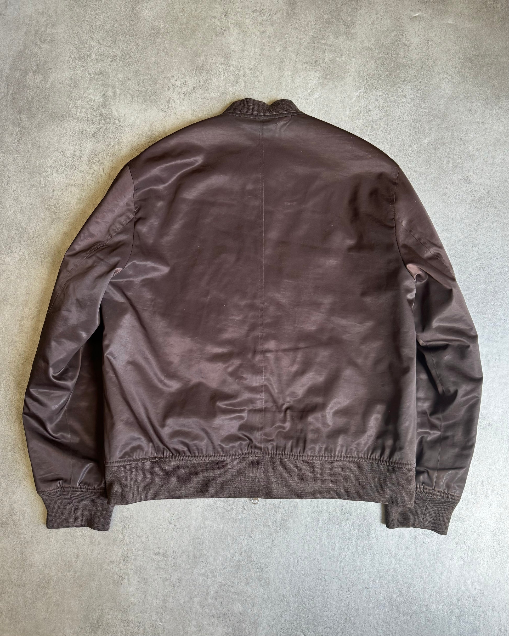 1990s Givenchy Brown Bomber Jacket  (L) - 2