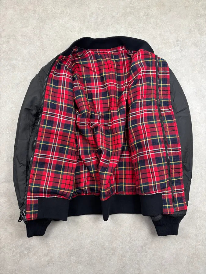 Undercover Red Reversible Plaid Tartan Bomber Jacket lneLxTy 8