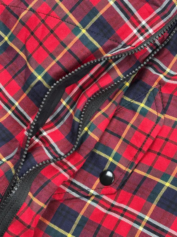 Undercover Red Reversible Plaid Tartan Bomber Jacket lneLxTy 13