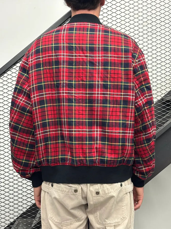 Undercover Red Reversible Plaid Tartan Bomber Jacket lneLxTy 5