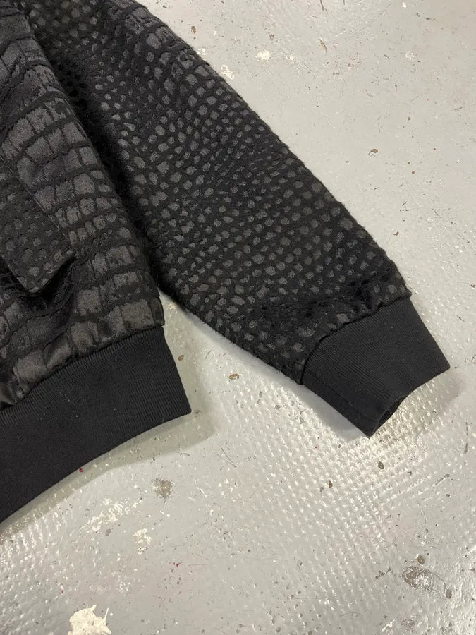 Ungaro Black Crocodile Effect Bomber Jacket NffoQeS 4