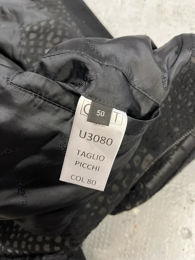 Ungaro Black Crocodile Effect Bomber Jacket NffoQeS 9