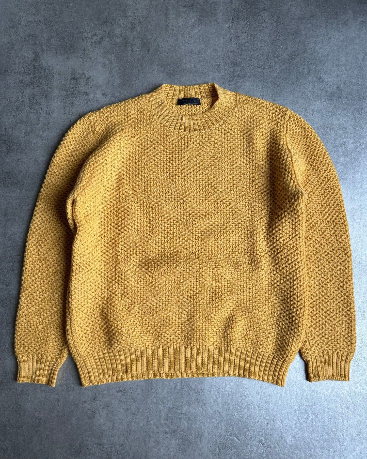 AW2017 Prada Yellow Wool Crewneck Sweater (L) - 1