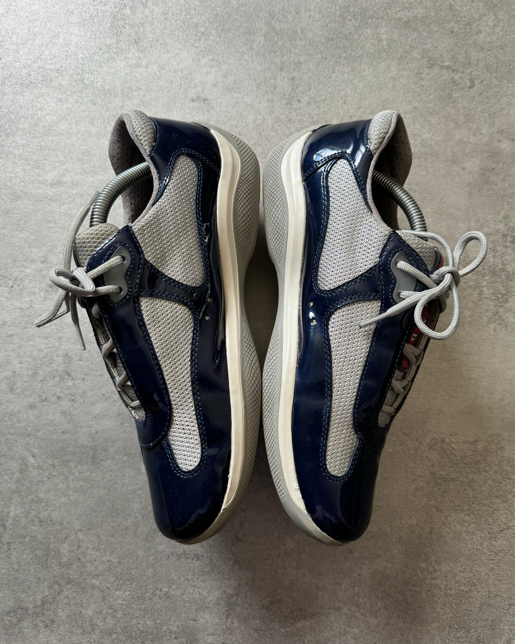 Prada America's Cup Navy Satin Shoes (39) - 2