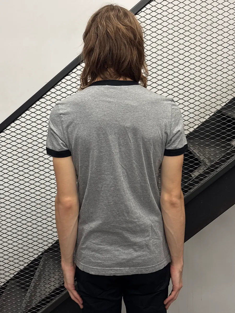 2000s Dolce & Gabbana Grey Sicilia Contrast Ringer T-Shirt uxeWUgKy 1