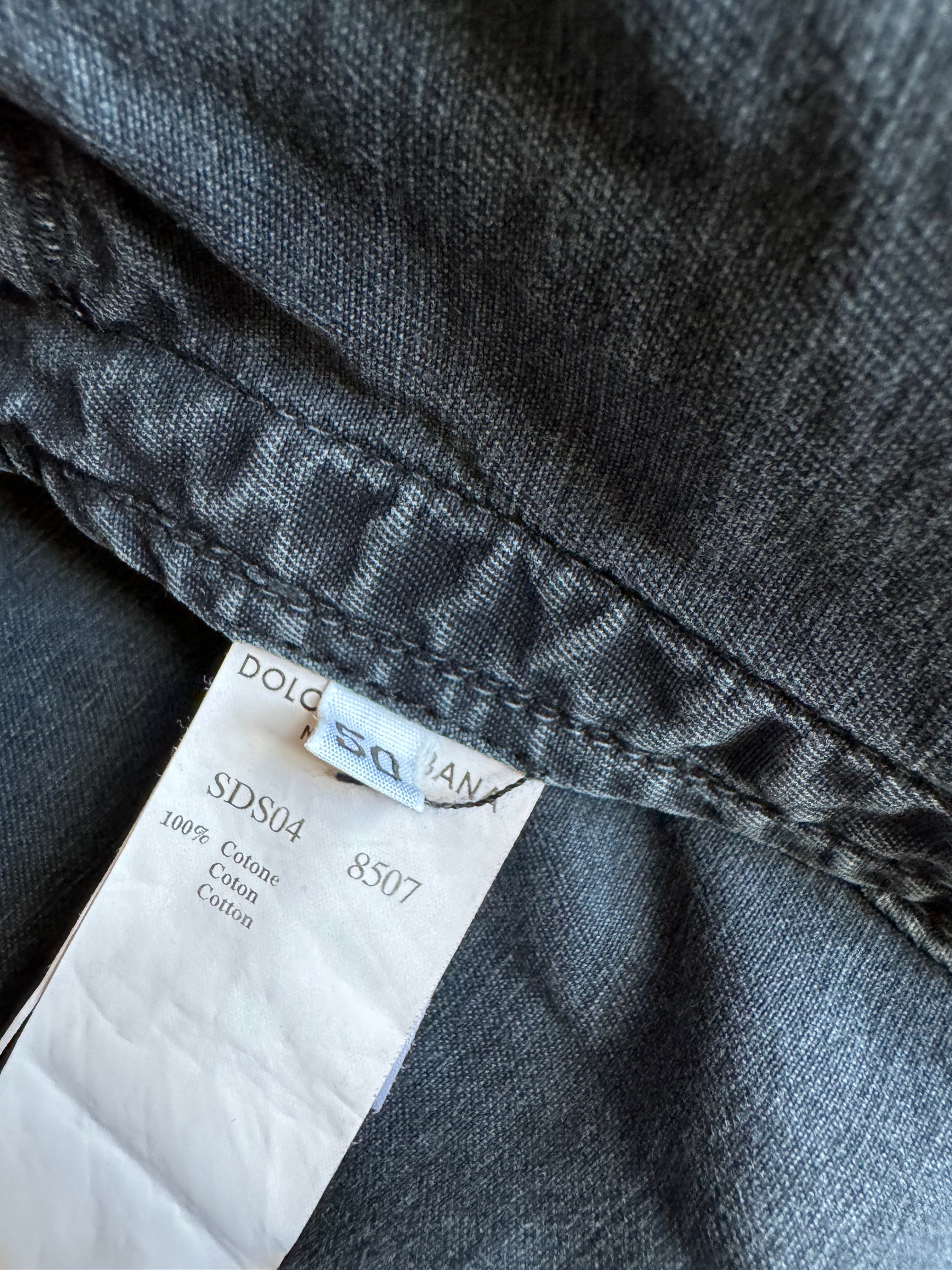SS2008 Dolce & Gabbana Distressed Tern Grey Buttons Jacket (M) - 5