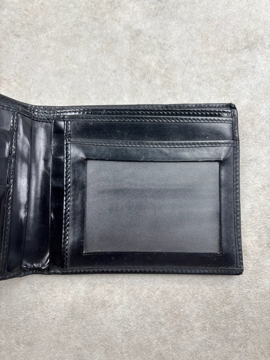 2000s Gucci Black Leather Metal Corner Caps Wallet uynyhXZd 3