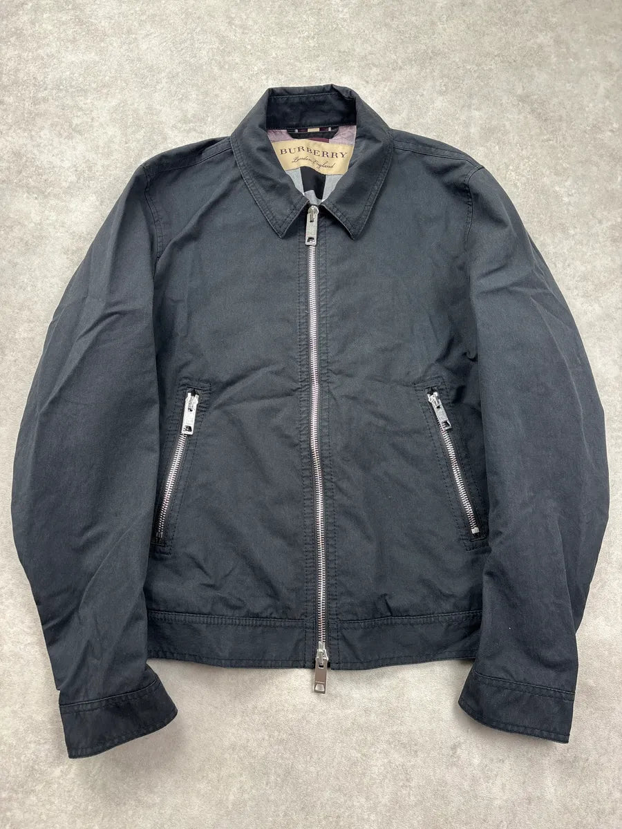 2010s Burberry Black Minimalist Zip-up Jacket uzIrdNpC 0
