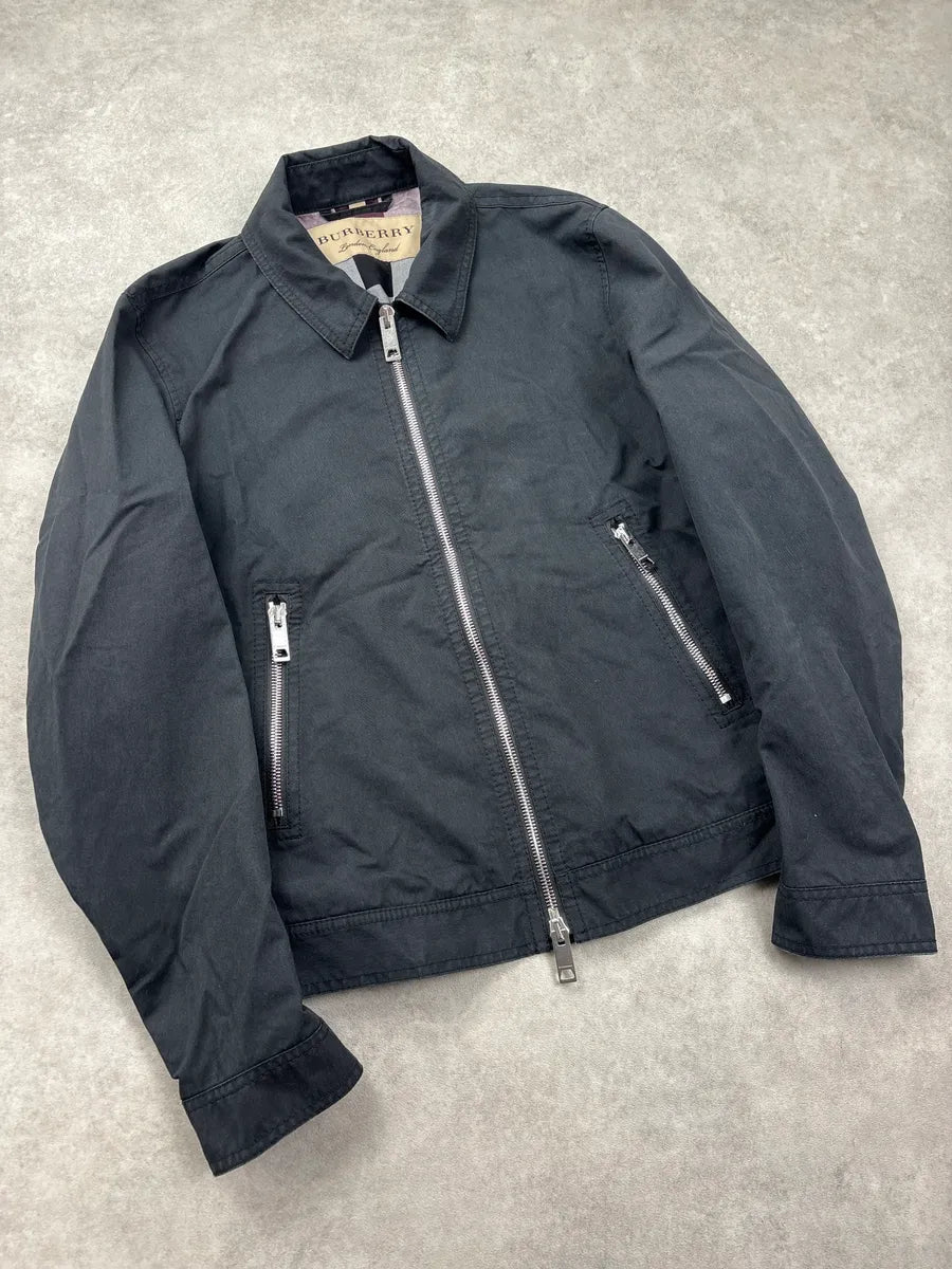 2010s Burberry Black Minimalist Zip-up Jacket uzIrdNpC 3