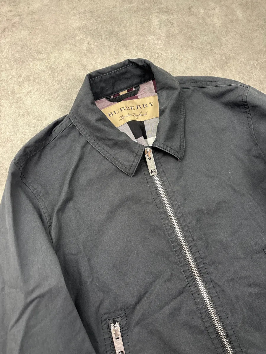 2010s Burberry Black Minimalist Zip-up Jacket uzIrdNpC 4
