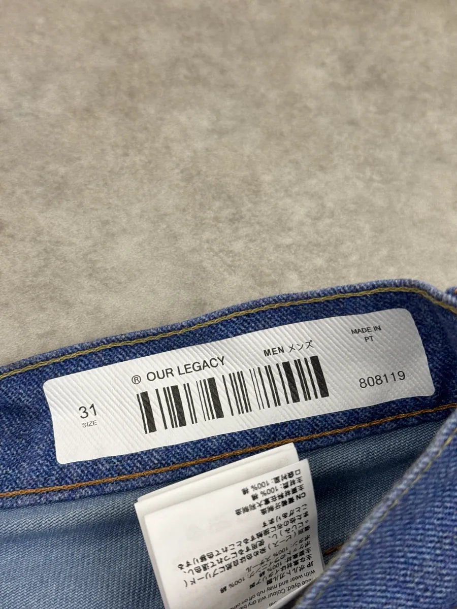 Our Legacy Blue Washed Faded Denim Jeans uzoaYHKu 10
