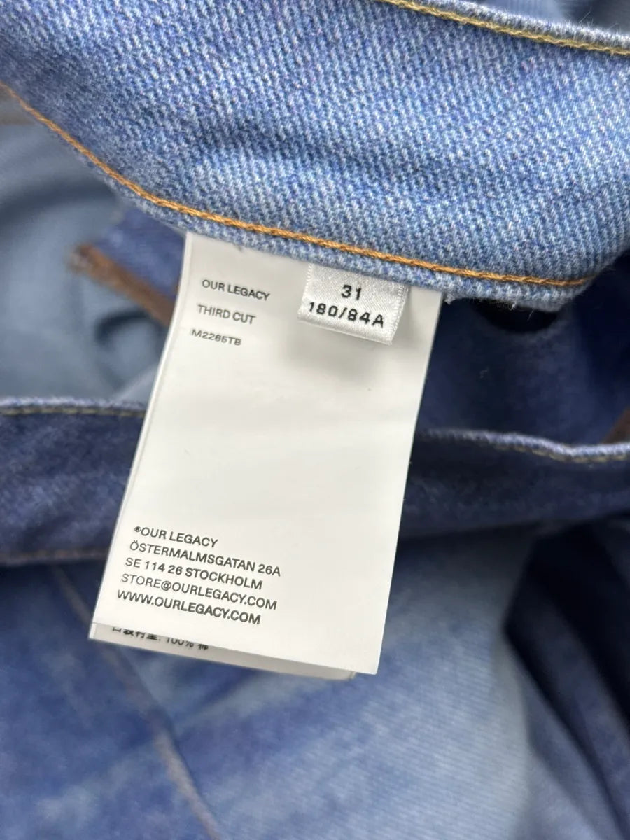 Our Legacy Blue Washed Faded Denim Jeans uzoaYHKu 11
