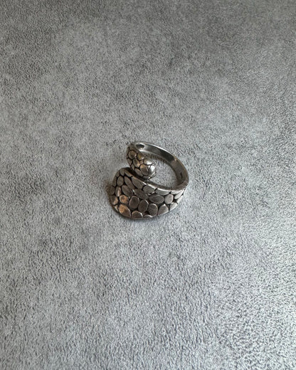 1970s Artisanal Silver 925 Snake Ring (OS) - 1