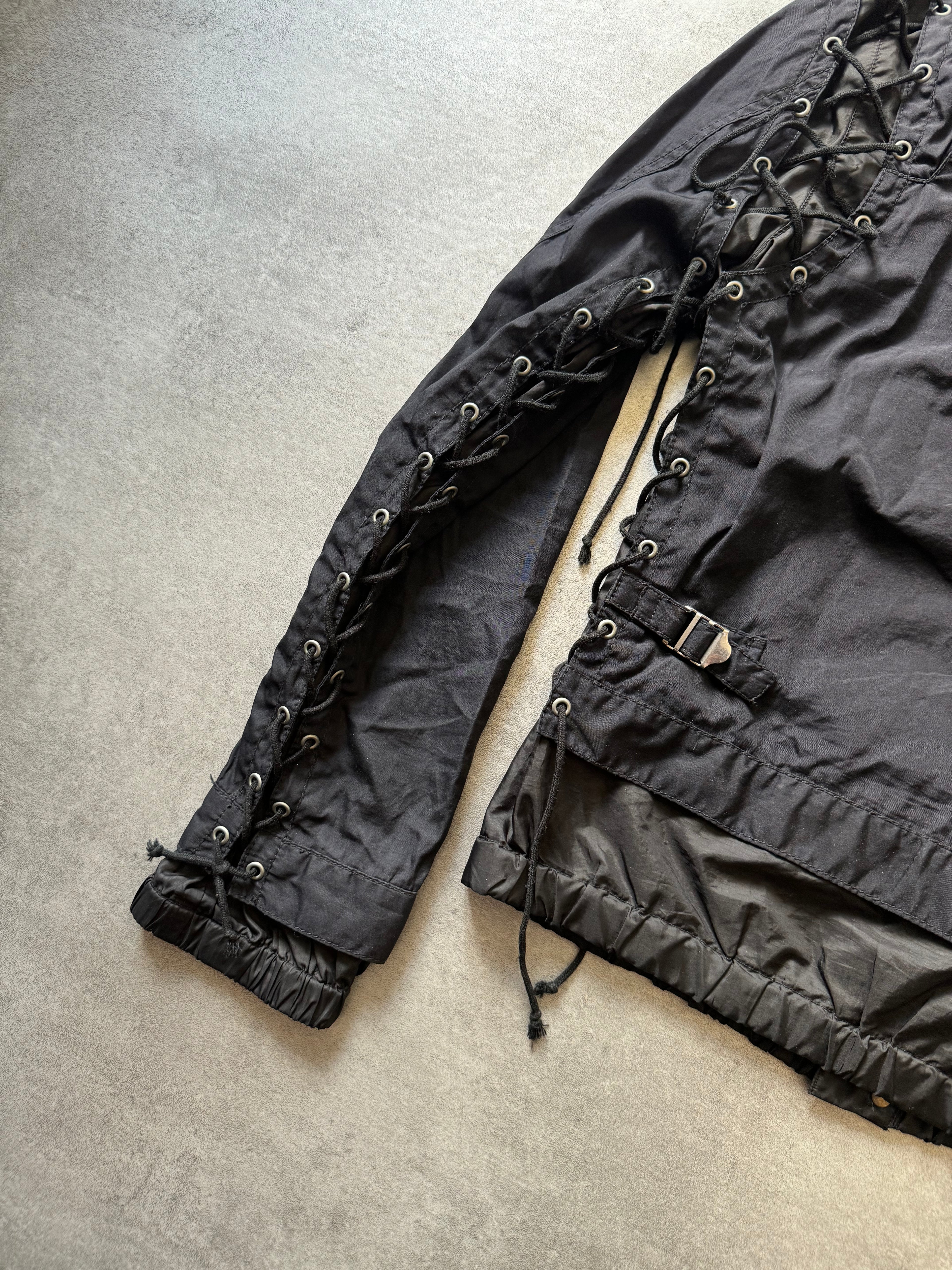 AW2003 Jean Paul Gaultier Strapped Bondage Light Trucker Jacket (S) - 7