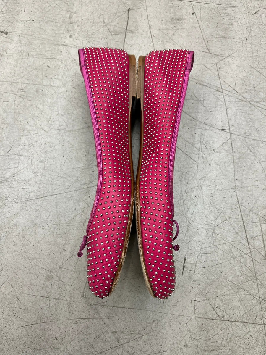 2010s Saint Laurent Studded Pink Classic Dance Flats vAtvAOBJ 2