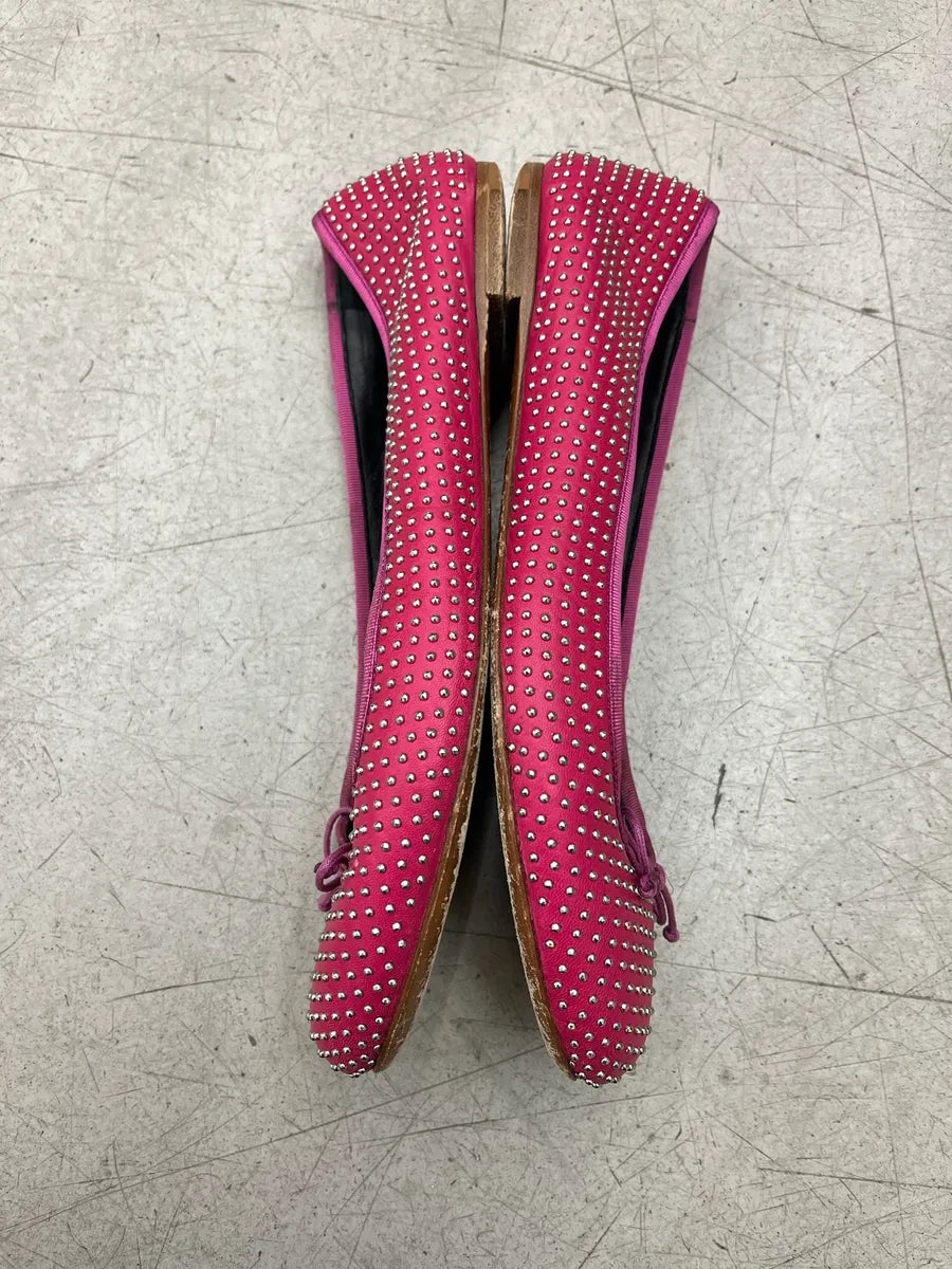 2010s Saint Laurent Studded Pink Classic Dance Flats vAtvAOBJ 3