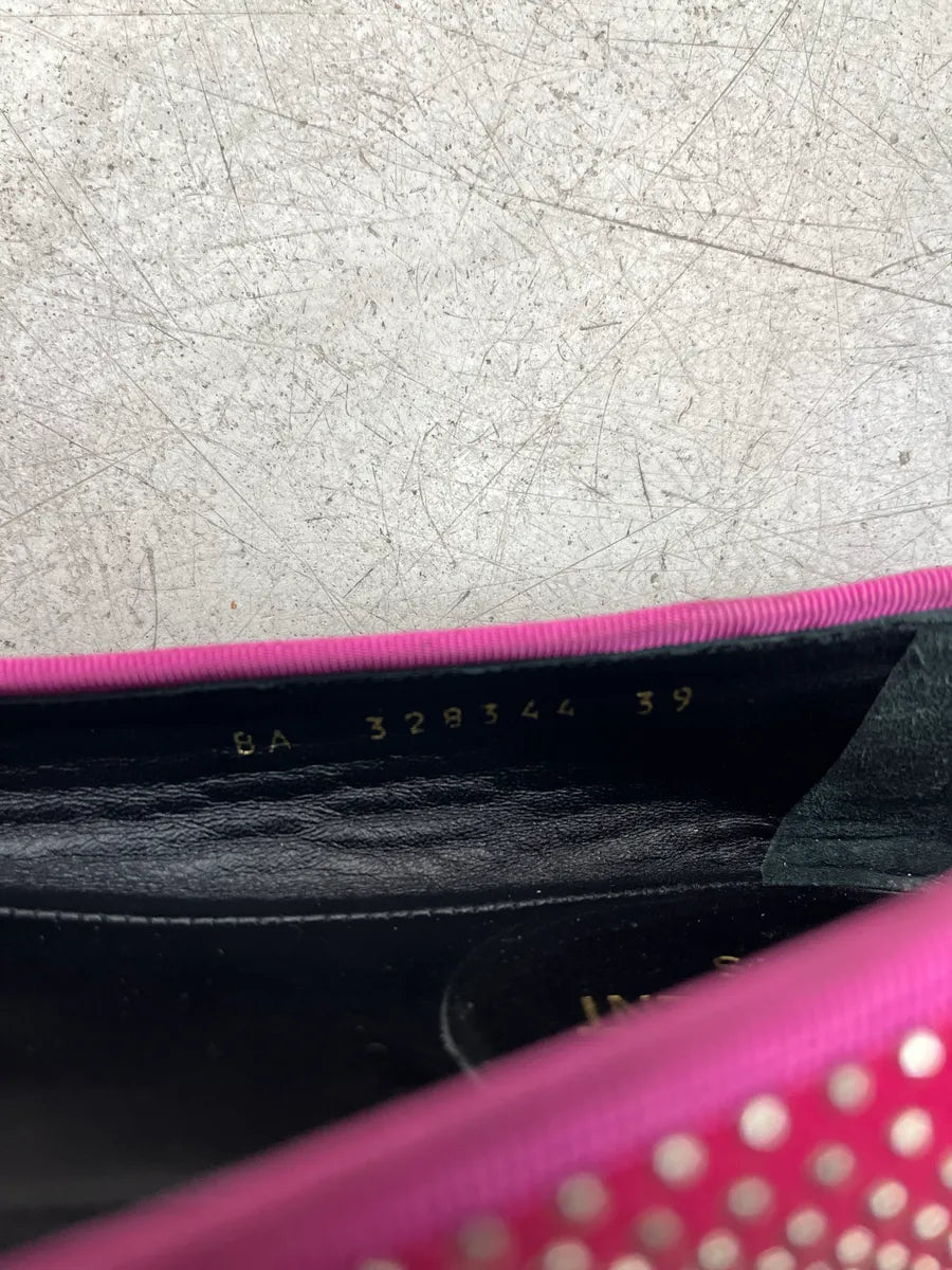 2010s Saint Laurent Studded Pink Classic Dance Flats vAtvAOBJ 8