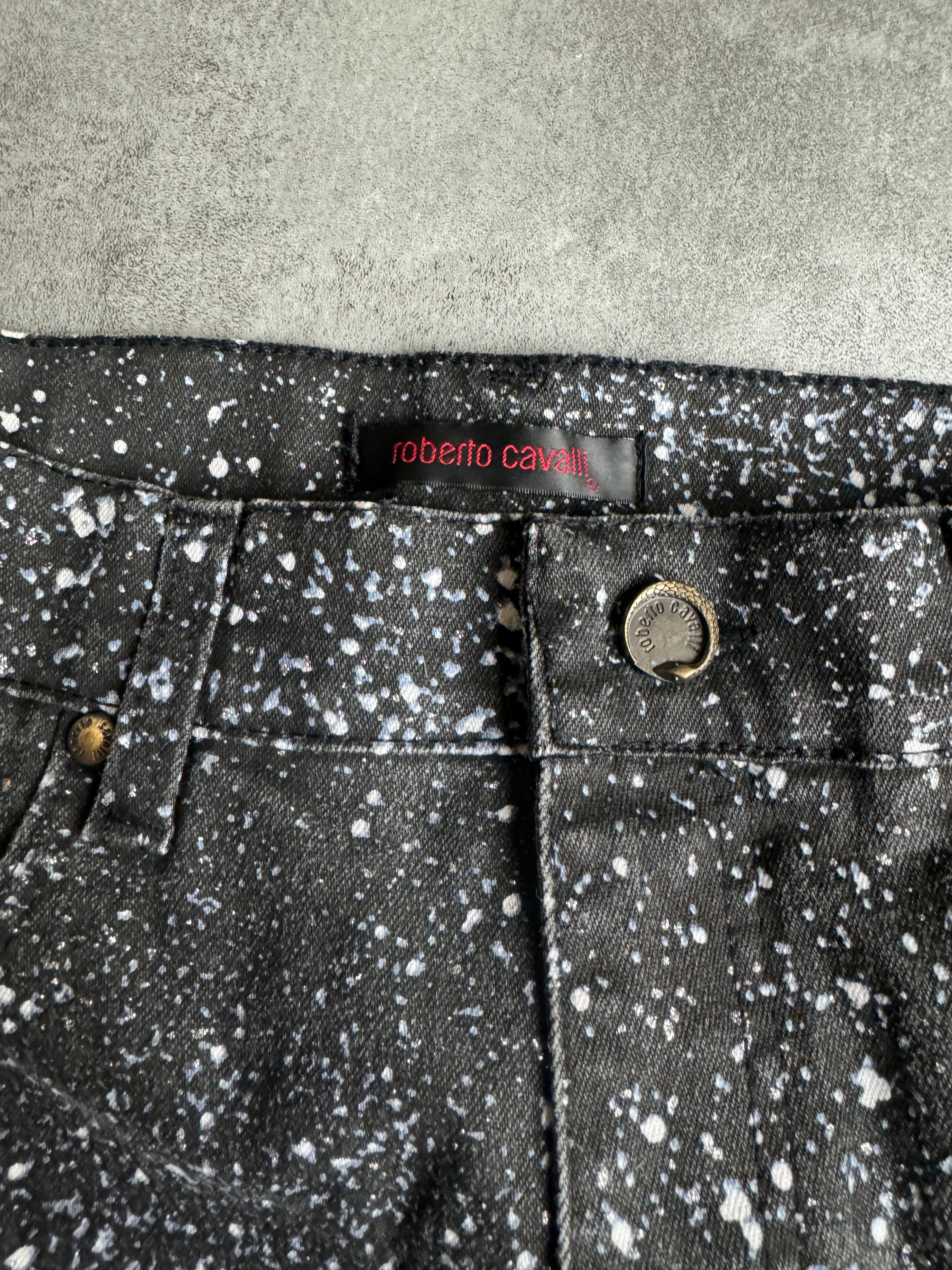 2000s Roberto Cavalli Galaxy White Expansion Pants (S) - 8