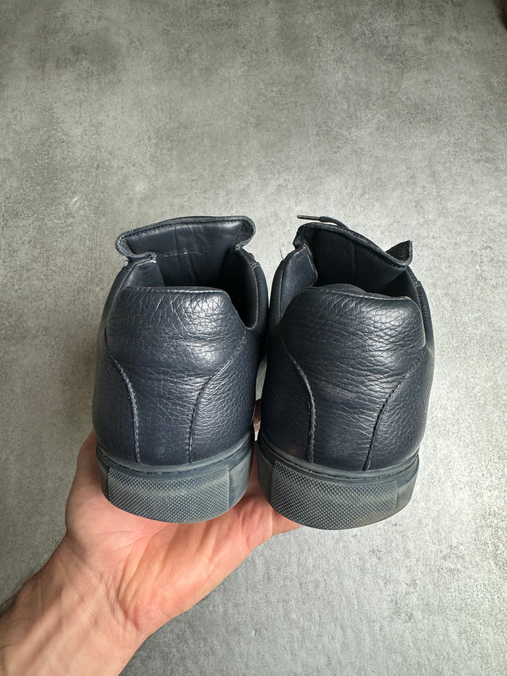 Balenciaga Arena Low Navy Leather Shoes (43) - 7