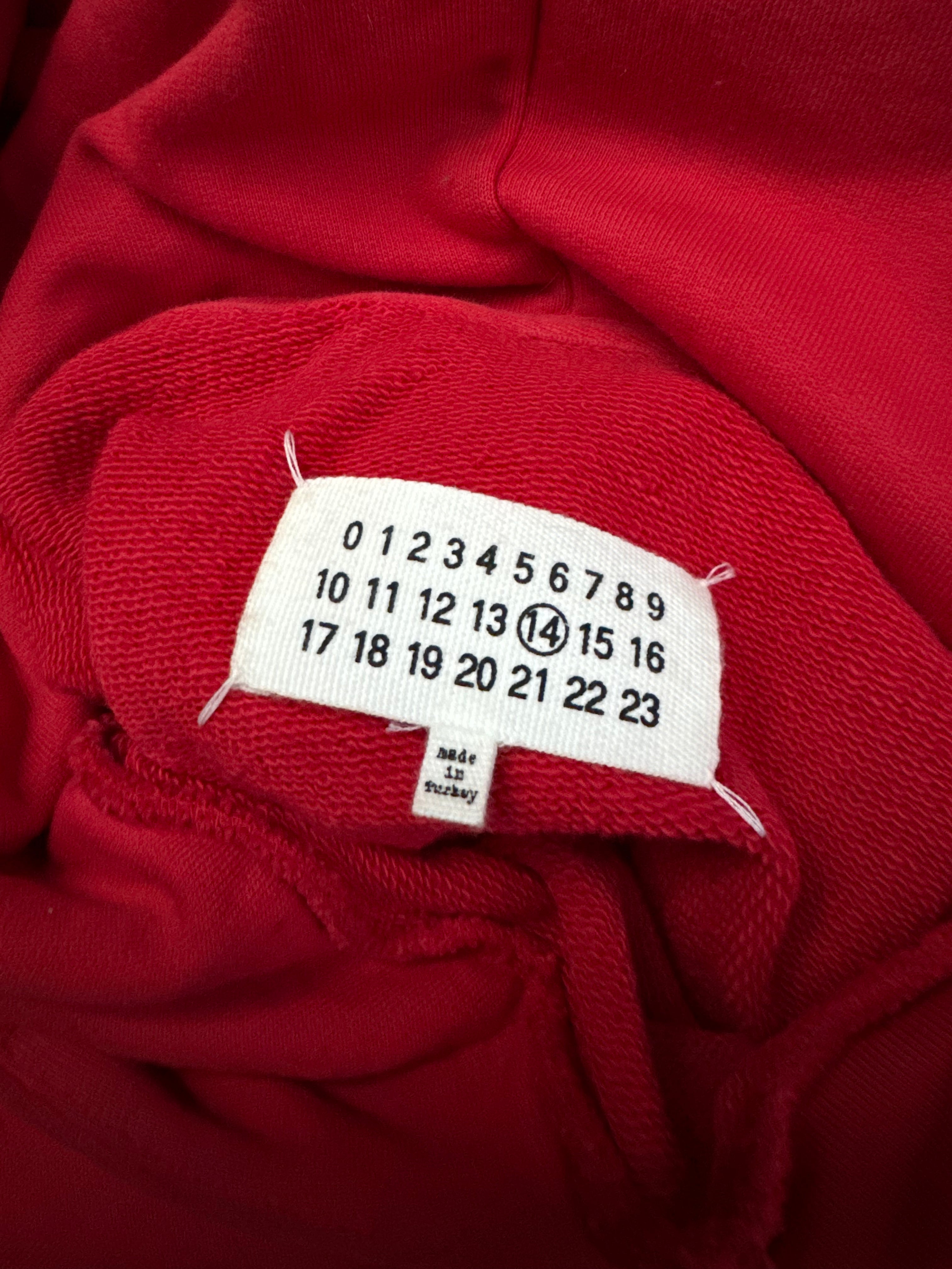 SS2018 Maison Margiela Red Signature Stereotype Hoodie  (M) - 4