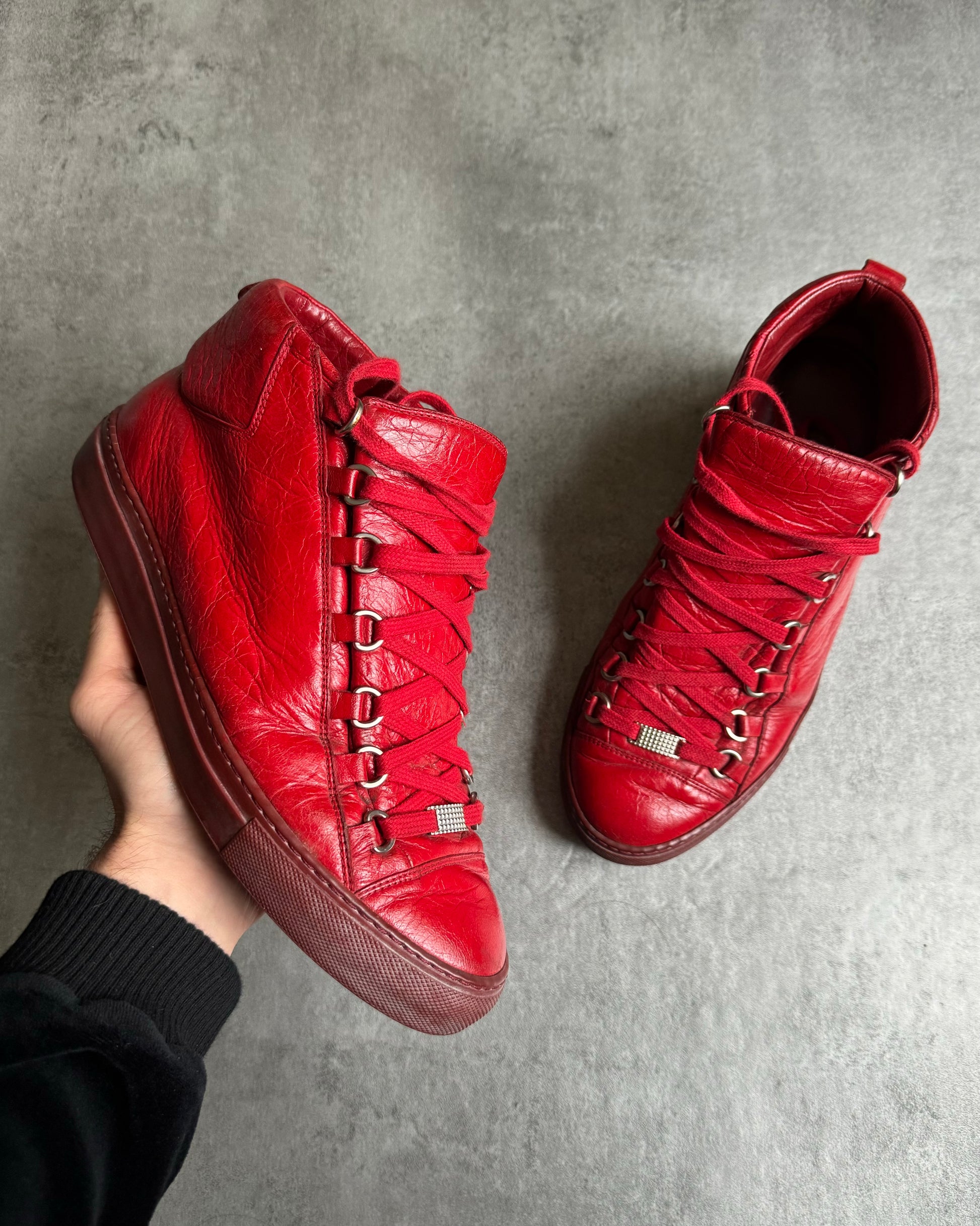 Balenciaga arena red high best sale