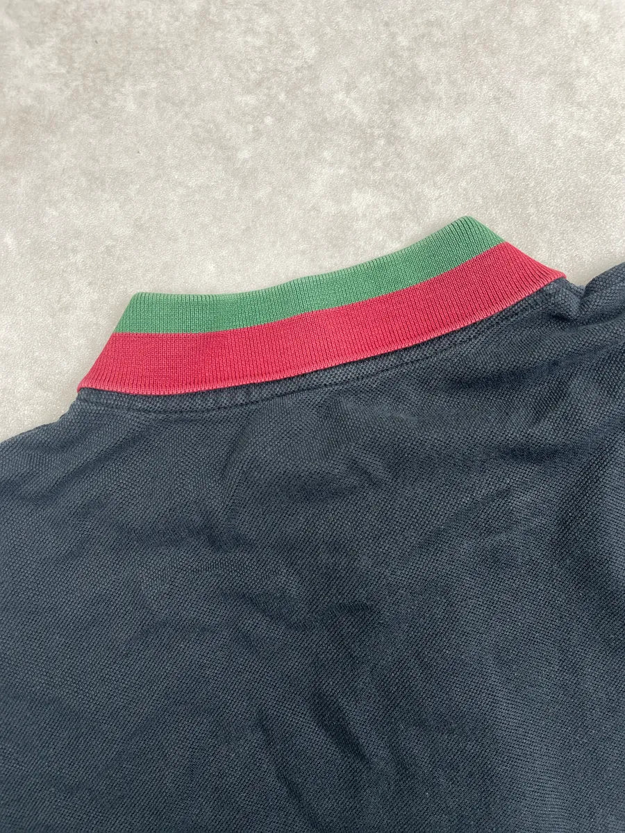 SS2010 Gucci Dark Navy Web Stripe Collar Logo Polo vMhXNDxm 5