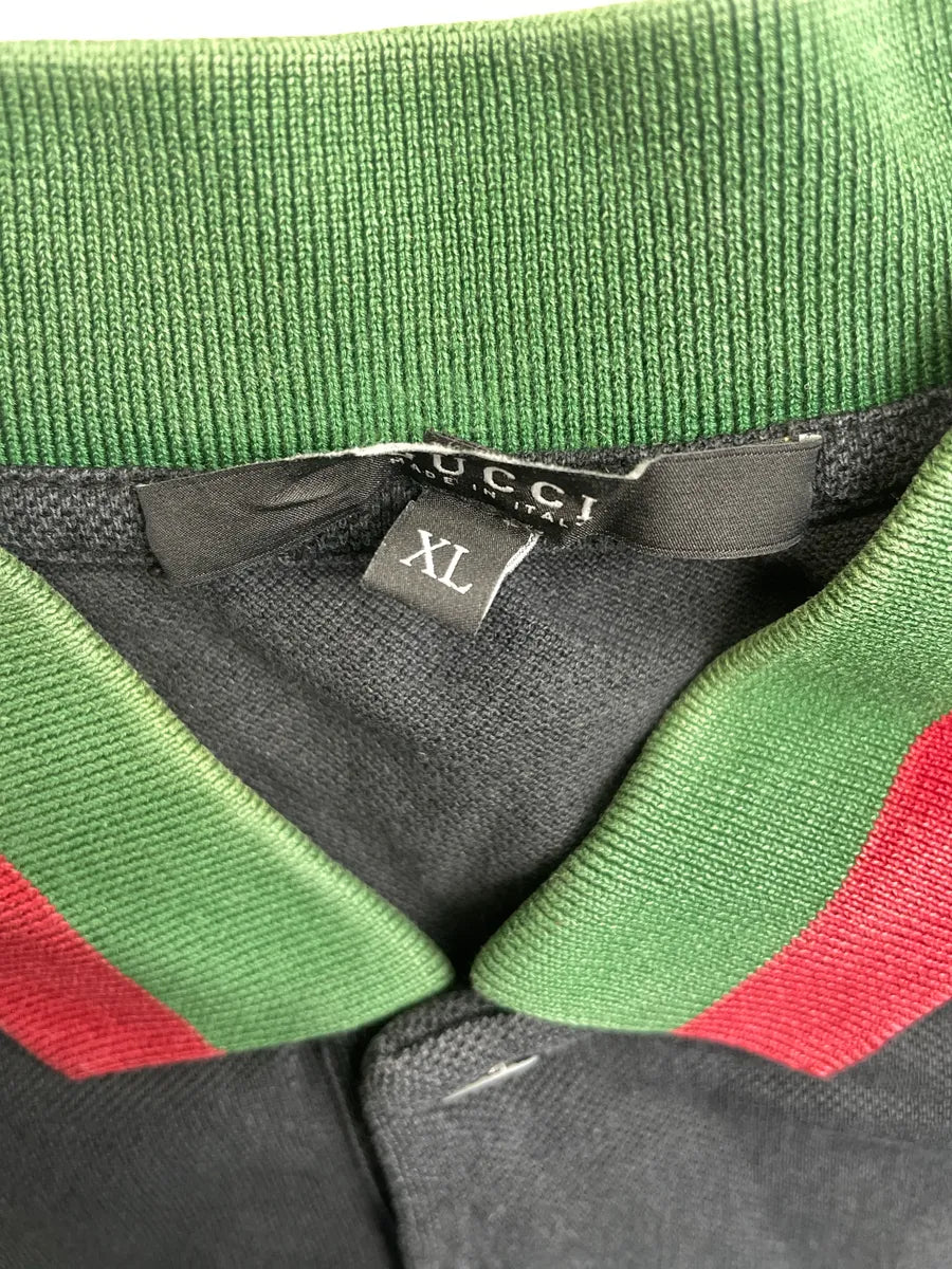 SS2010 Gucci Dark Navy Web Stripe Collar Logo Polo vMhXNDxm 9