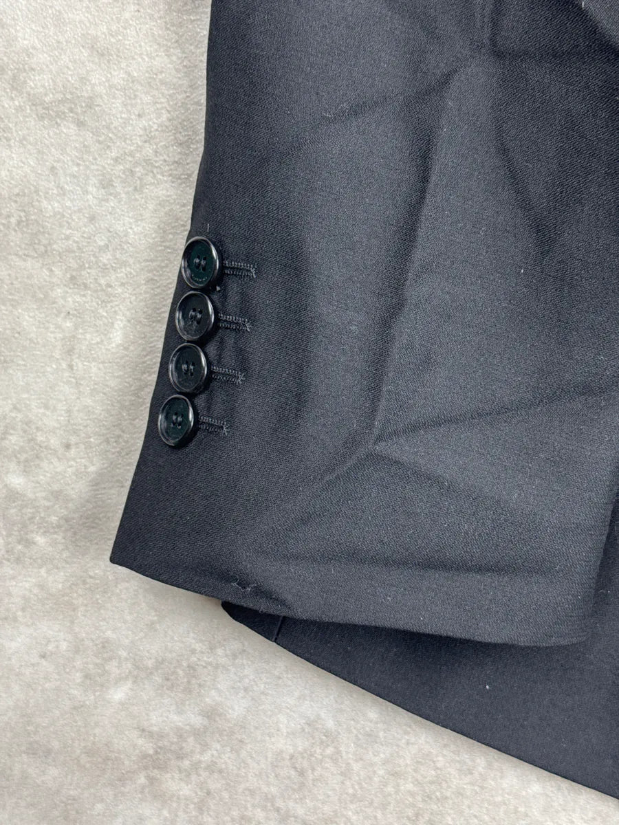 SS2015 Givenchy Black Wool Collarless Zip-Trim Blazer by Riccardo Tisci vQBtiEGD 6