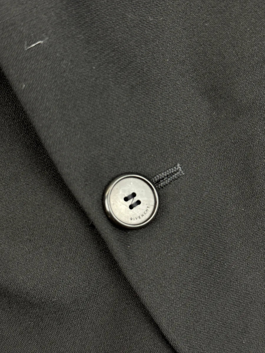 SS2015 Givenchy Black Wool Collarless Zip-Trim Blazer by Riccardo Tisci vQBtiEGD 9