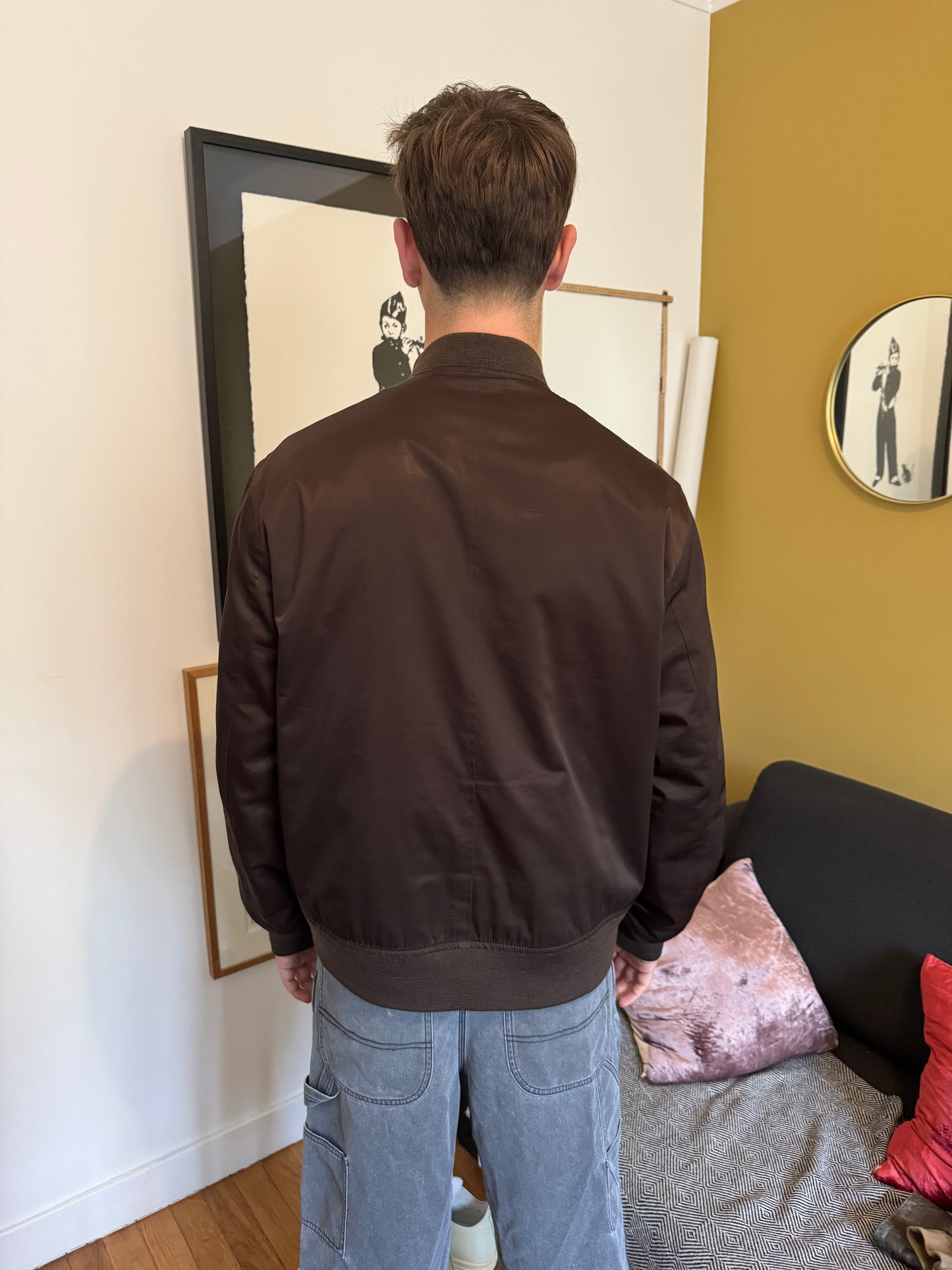 1990s Givenchy Brown Bomber Jacket  (L) - 5