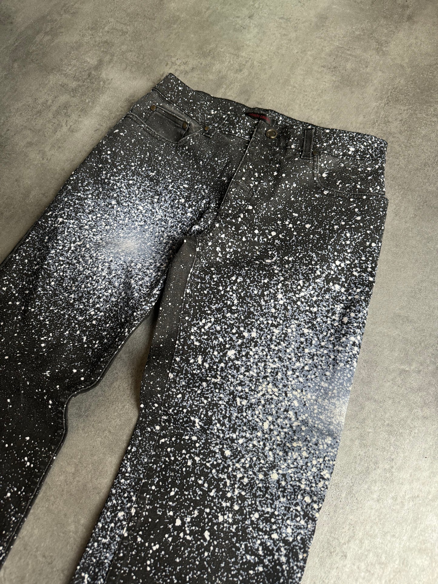 2000s Roberto Cavalli Galaxy White Expansion Pants (S) - 6