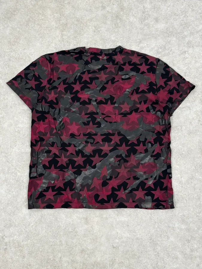 Valentino Black & Red Star Camo T-Shirt qJncnUC 3